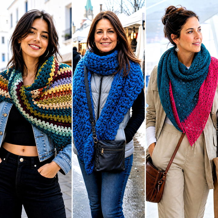 25 Crescent Crochet Shawl Outfit Ideas for Elegant Layering