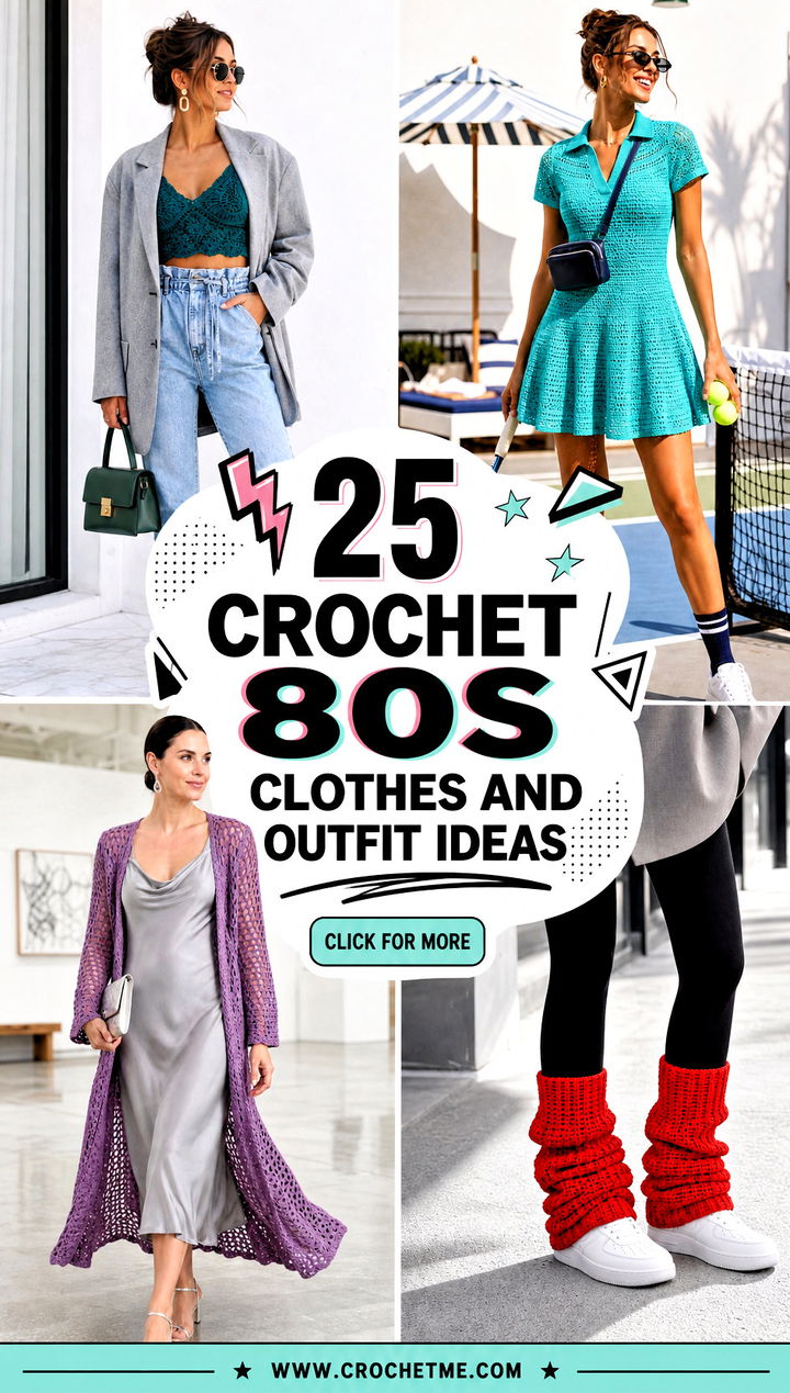 25 Crochet 80S Clothes and outfit ideas - 25 Crochet 80S Clothes and outfit ideas
