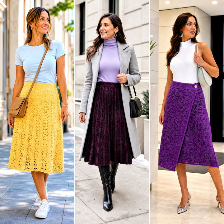 25 Crochet A Line Skirt Outfit Ideas for Flattering Style