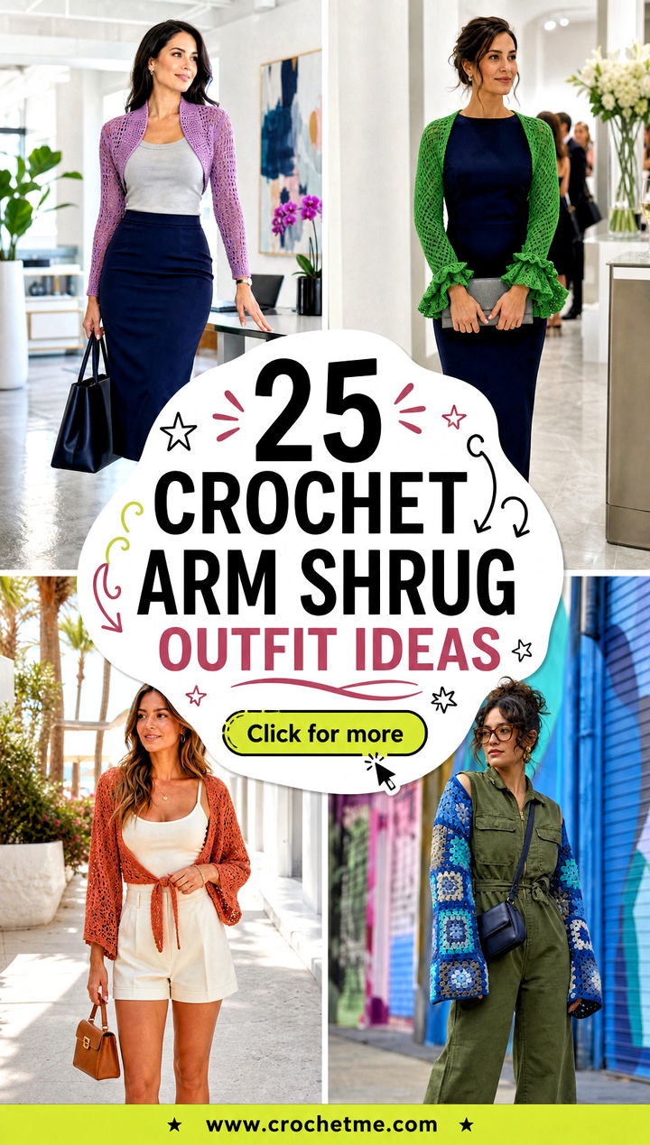 25 Crochet Arm Shrug outfit ideas - 25 Crochet Arm Shrug outfit ideas