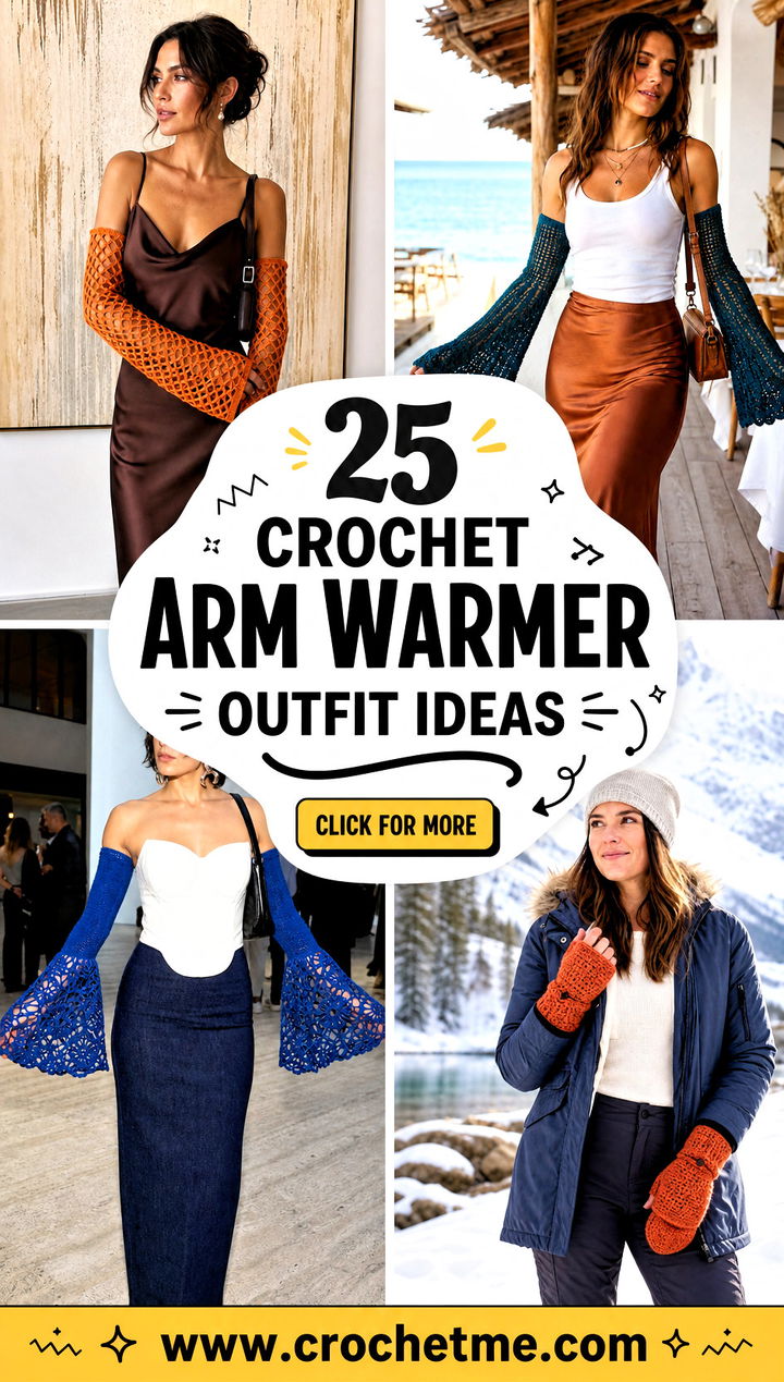 25 Crochet Arm Warmer outfit ideas - 25 Crochet Arm Warmer outfit ideas