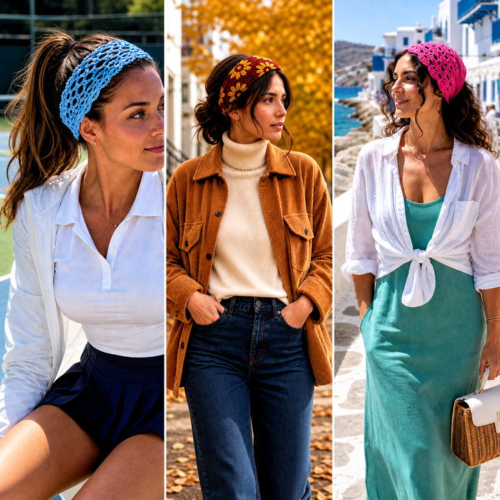25 Crochet Bandana Headband Outfit Ideas for Chic Summer Style
