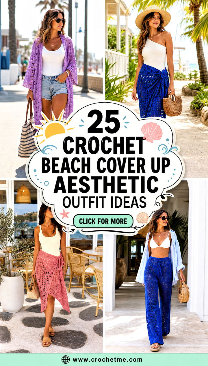 25 Crochet Beach Cover Up Aesthetic outfit ideas - 25 Crochet Beach Cover Up Aesthetic outfit ideas