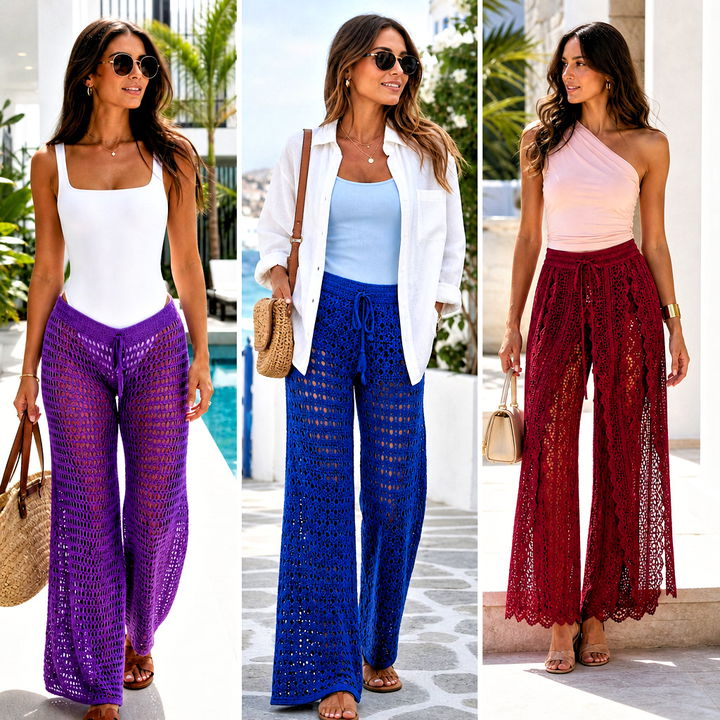25 Crochet Beach Trousers Outfit Ideas for Chic Resort Style