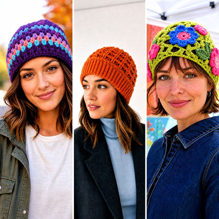 25 Crochet Beanie Magic Circle Outfit Ideas for Cozy Days