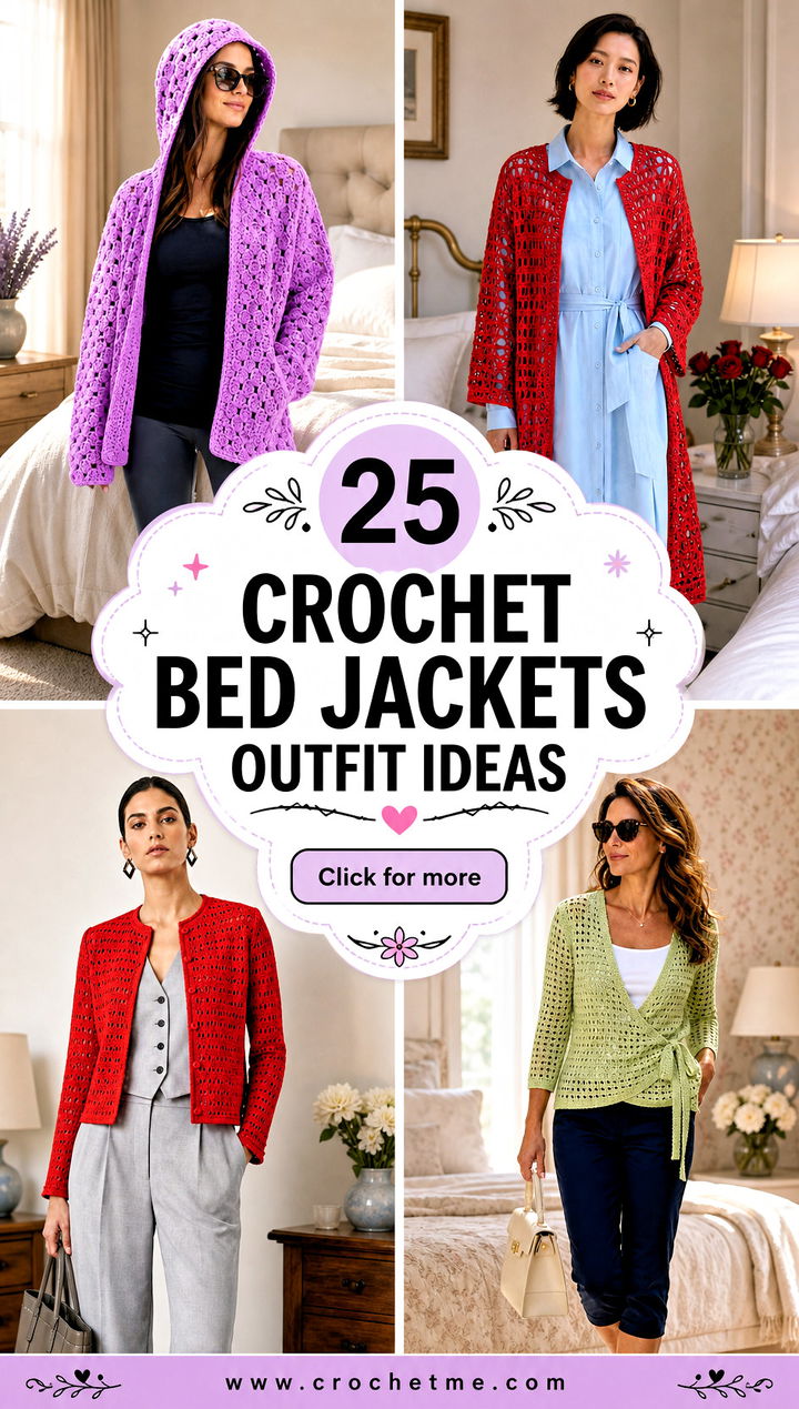 25 Crochet Bed Jackets outfit ideas - 25 Crochet Bed Jackets outfit ideas
