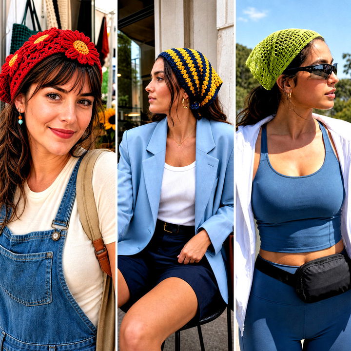 25 Crochet Boho Head Scarf Outfit Ideas for Festival Style