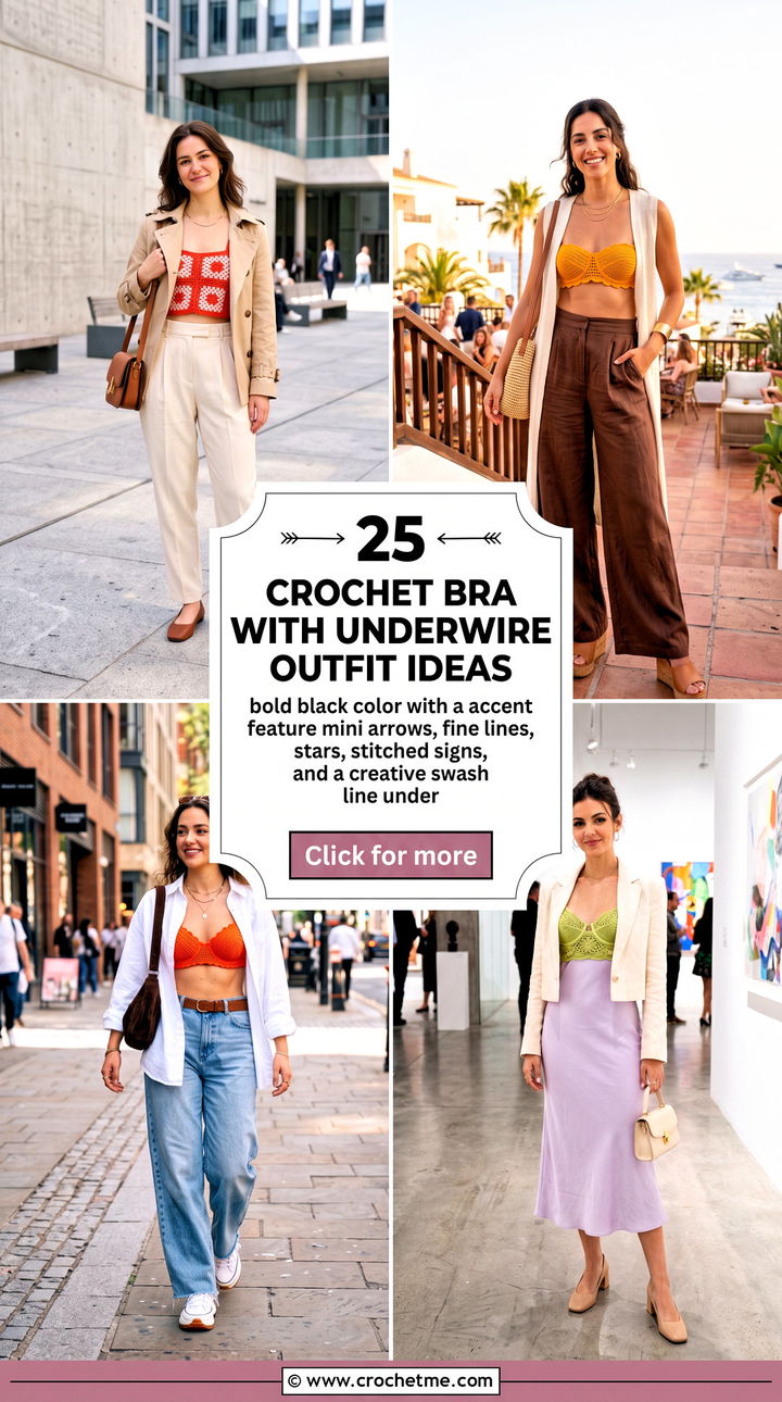 25 Crochet Bra With Underwire outfit ideas - 25 Crochet Bra With Underwire outfit ideas