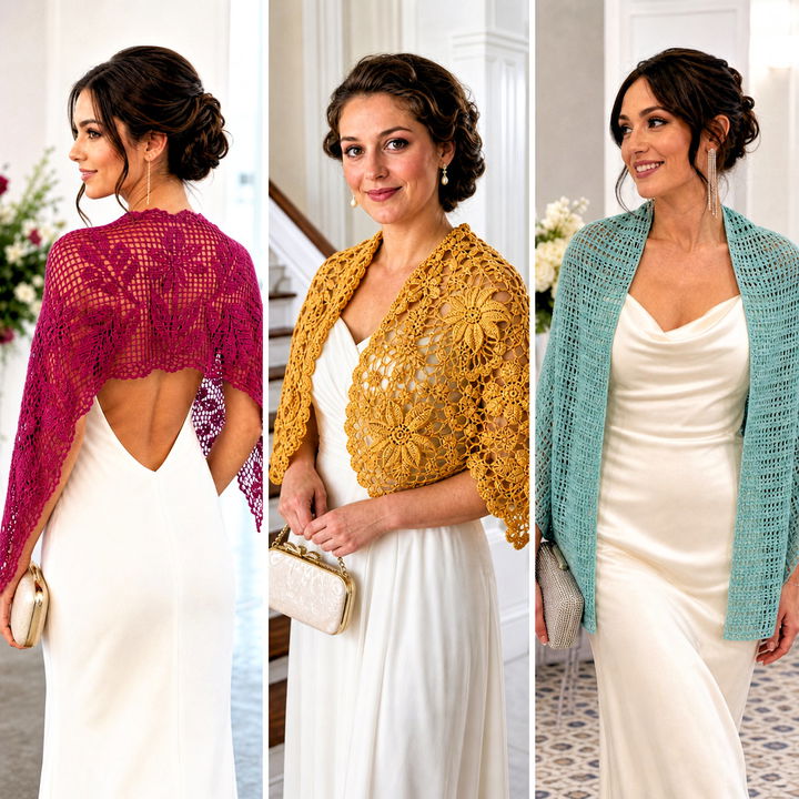 25 Crochet Bridal Shawl Outfit Ideas for an Elegant Wedding Look