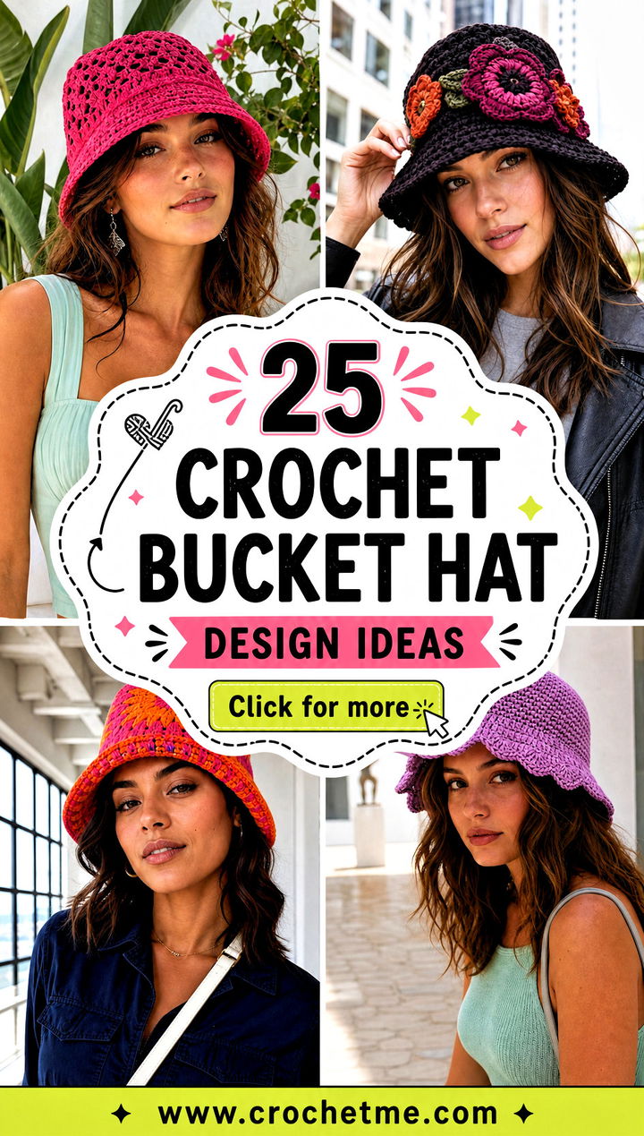 25 Crochet Bucket Hat Design Ideas - 25 Crochet Bucket Hat Design Ideas