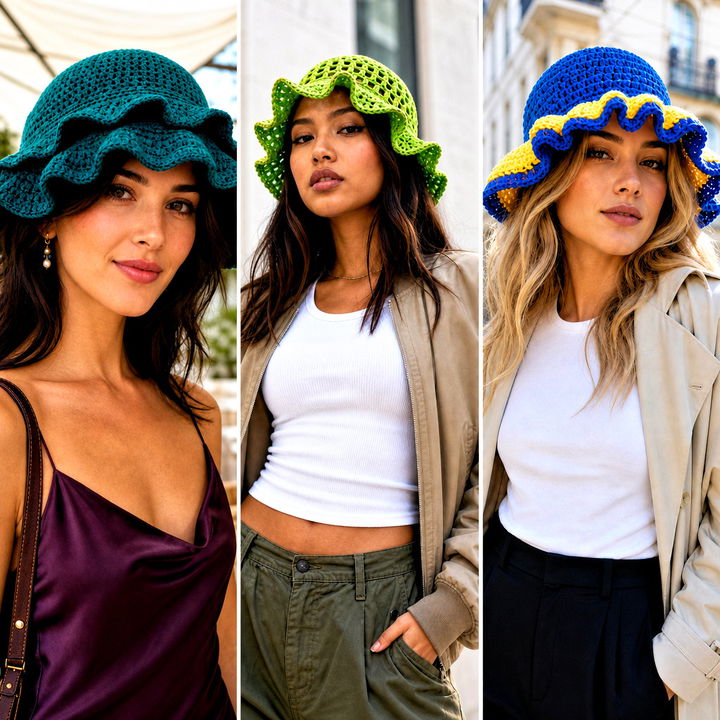 25 Crochet Bucket Hat With Ruffles Outfit Ideas for Playful Style