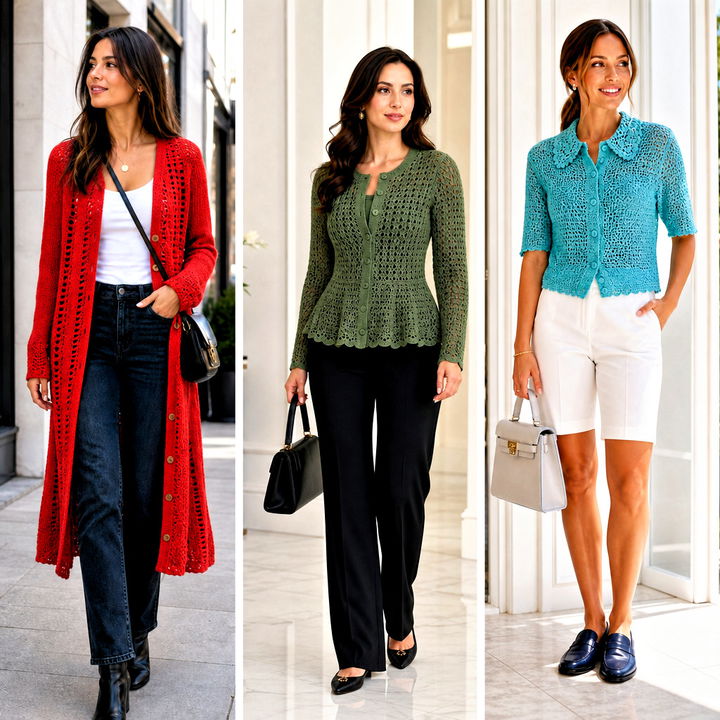 25 Crochet Button Up Cardigan Outfit Ideas for Chic Layering