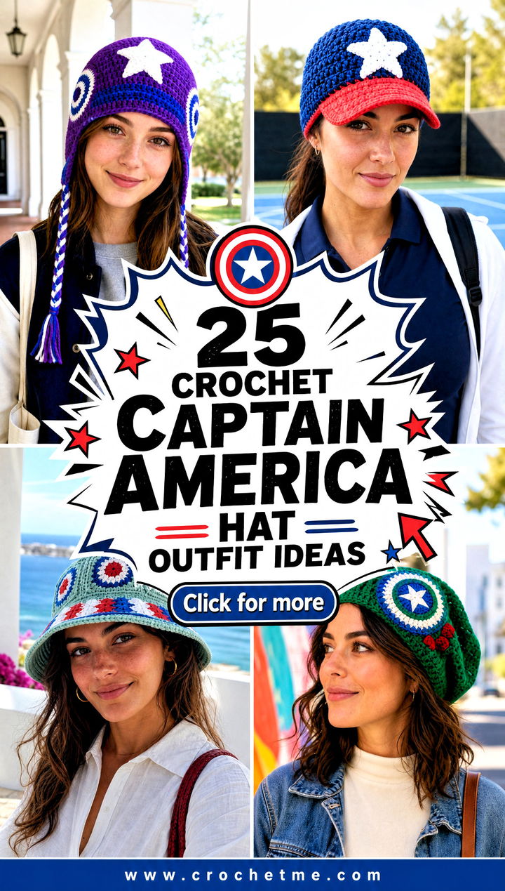 25 Crochet Captain America Hat outfit ideas - 25 Crochet Captain America Hat outfit ideas