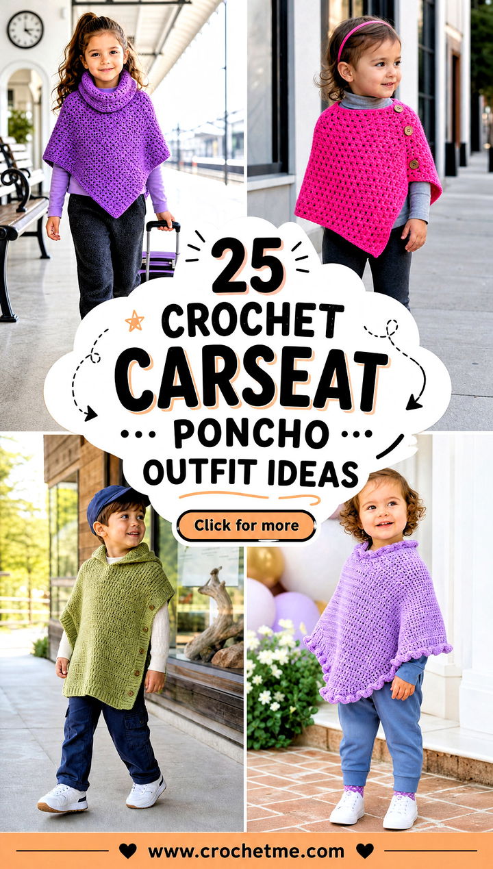 25 Crochet Carseat Poncho outfit ideas - 25 Crochet Carseat Poncho outfit ideas