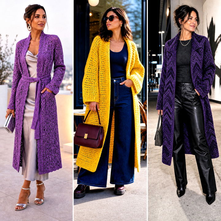 25 Crochet Coat for Women Outfit Ideas for Chic Winter Days
