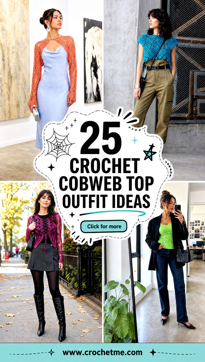 25 Crochet Cobweb Top outfit ideas - 25 Crochet Cobweb Top outfit ideas