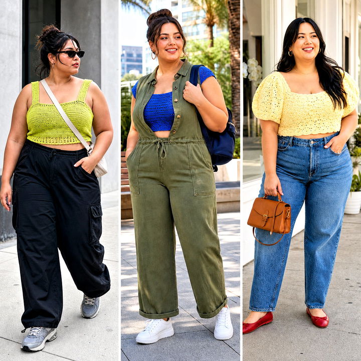 25 Crochet Crop Top Plus Size Outfit Ideas for Summer Style