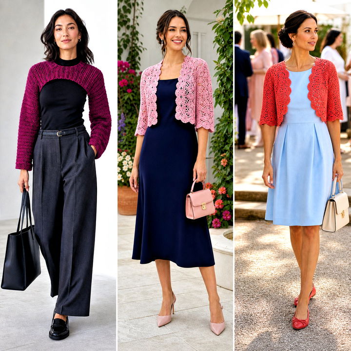 25 Crochet Cropped Shrug Outfit Ideas for Chic Layering