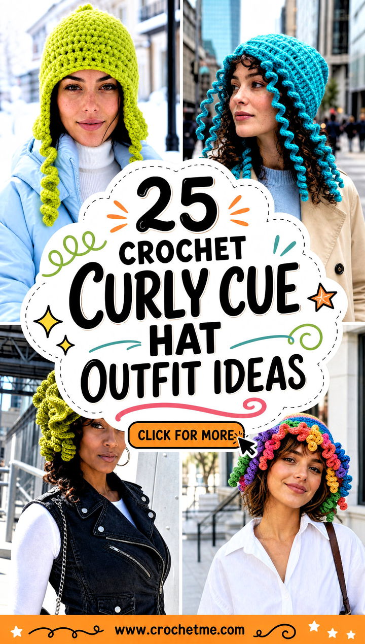 25 Crochet Curly Cue Hat outfit ideas - 25 Crochet Curly Cue Hat outfit ideas