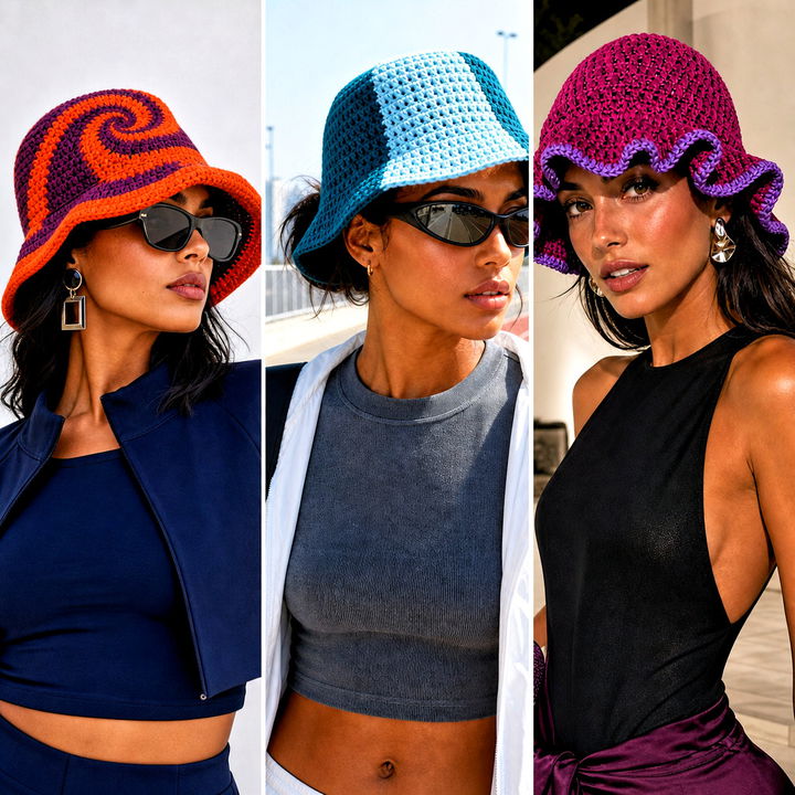 25 Crochet Cute Bucket Hat Outfit Ideas for Sunny-Day Style