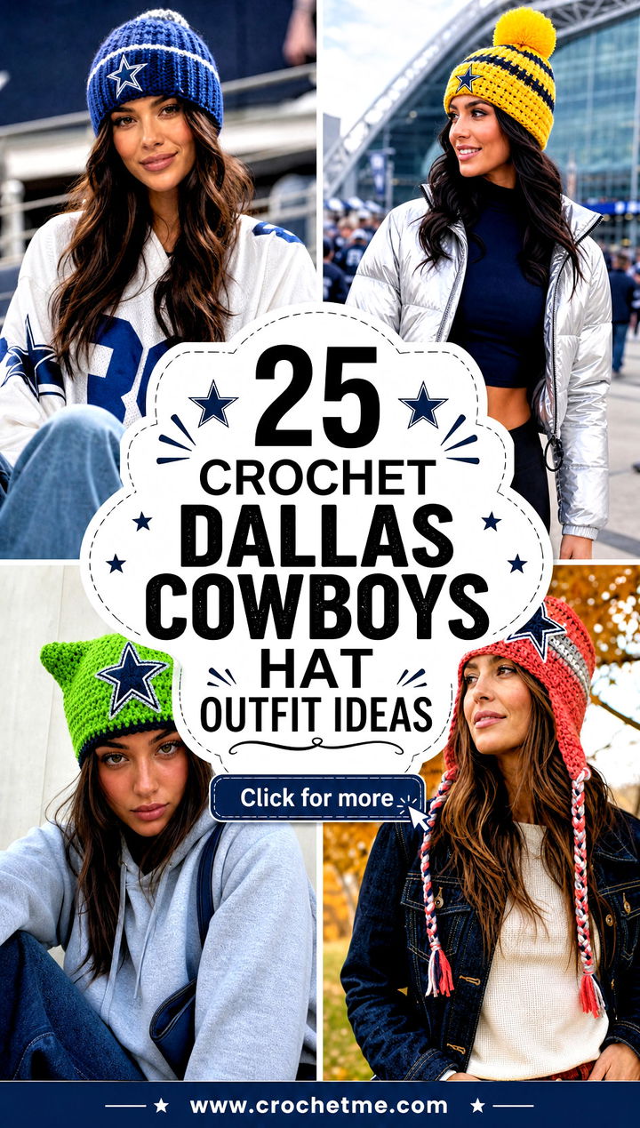 25 Crochet Dallas Cowboys Hat outfit ideas - 25 Crochet Dallas Cowboys Hat outfit ideas