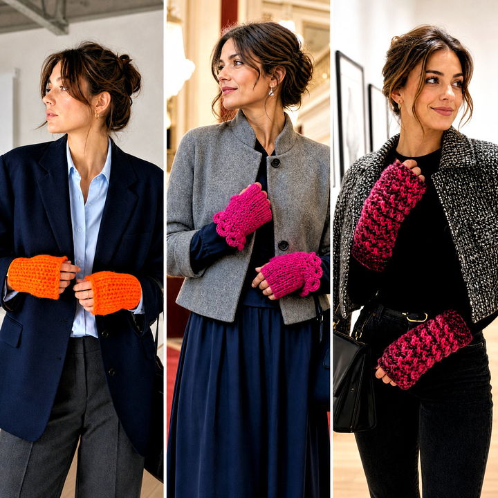 25 Crochet Fingerless Gloves Bulky Yarn Outfit Ideas for Winter