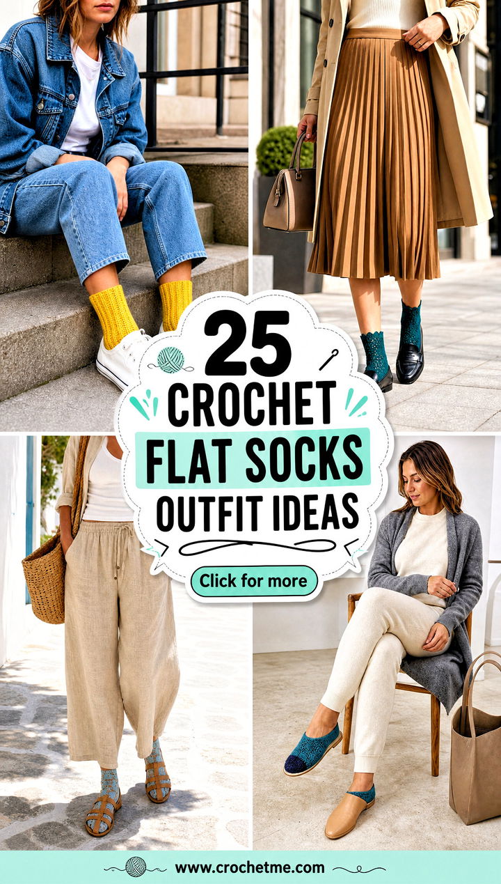 25 Crochet Flat Socks outfit ideas - 25 Crochet Flat Socks outfit ideas