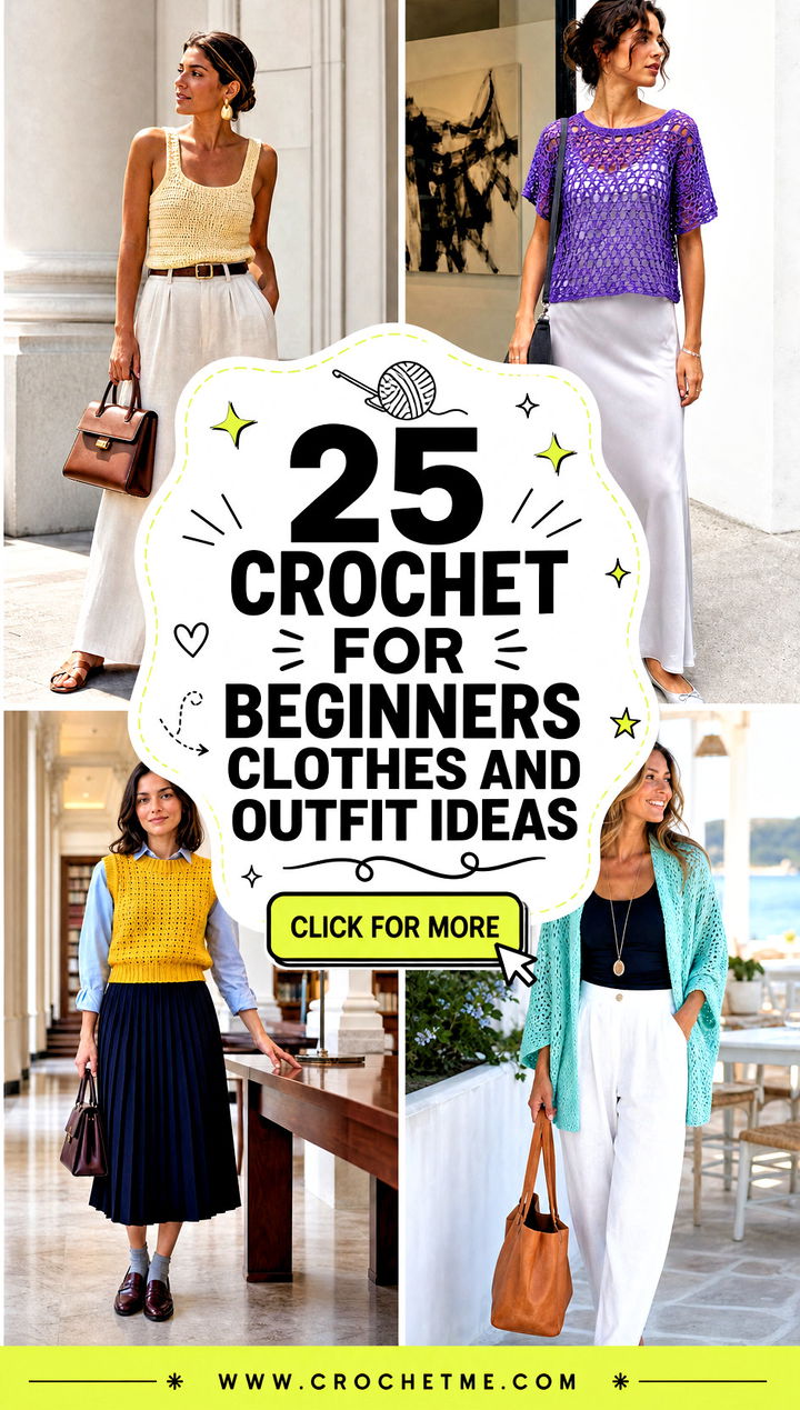 25 Crochet For Beginners Clothes and outfit ideas - 25 Crochet For Beginners Clothes and outfit ideas