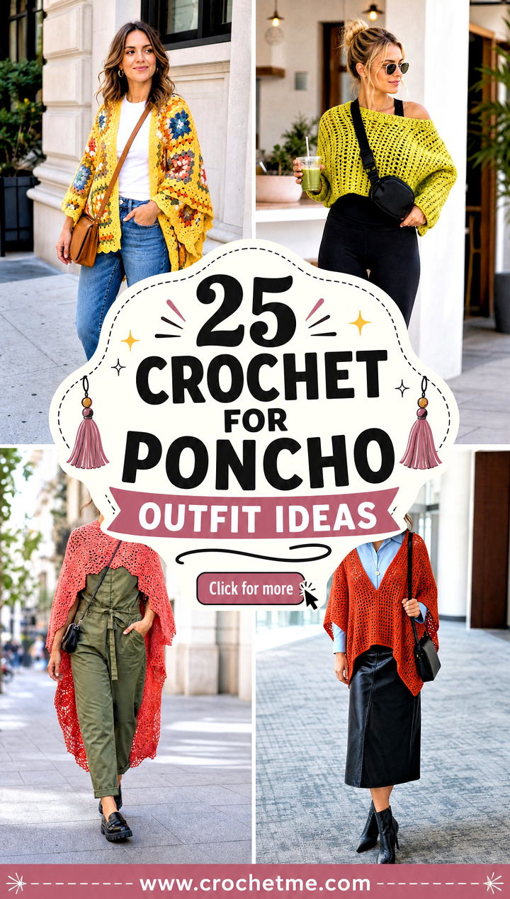 25 Crochet For Poncho outfit ideas - 25 Crochet For Poncho outfit ideas