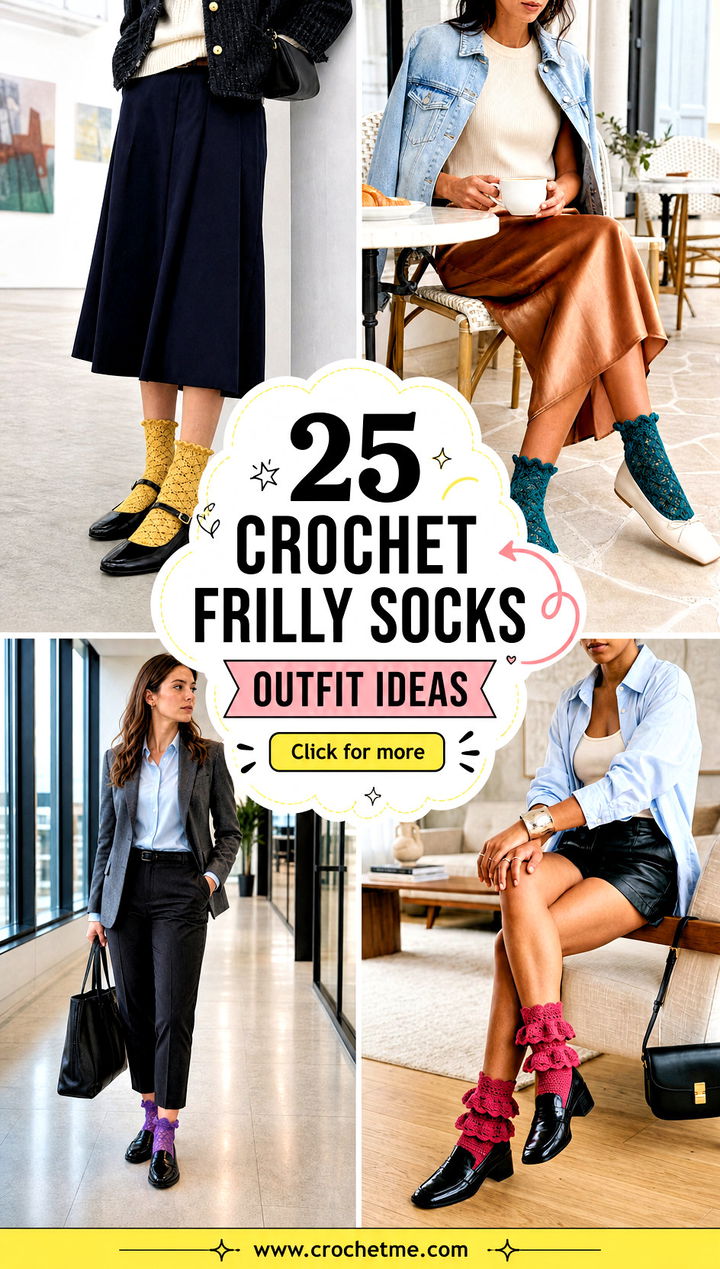 25 Crochet Frilly Socks outfit ideas - 25 Crochet Frilly Socks outfit ideas