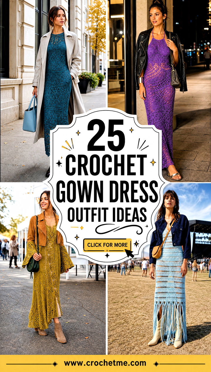 25 Crochet Gown Dress outfit ideas - 25 Crochet Gown Dress outfit ideas