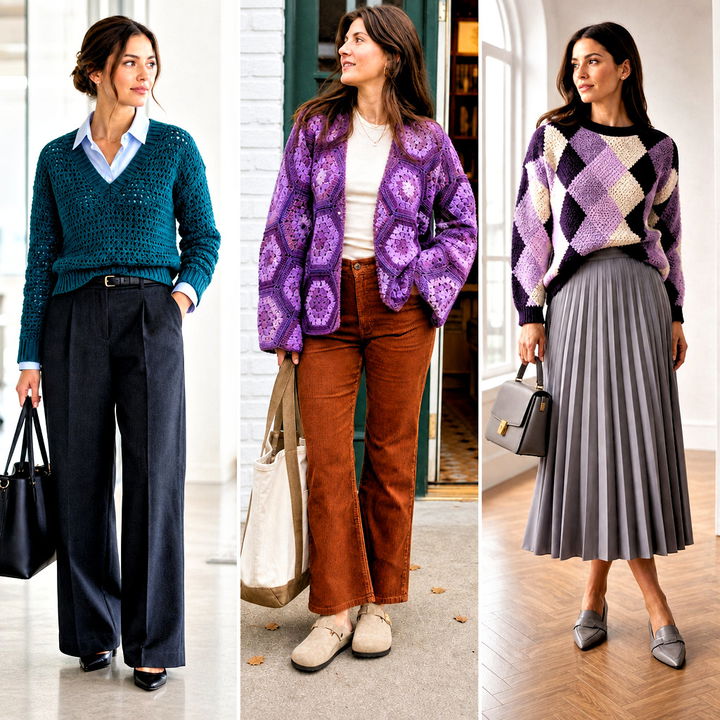 25 Crochet Grandpa Sweater Outfit Ideas for Cozy Vintage Style