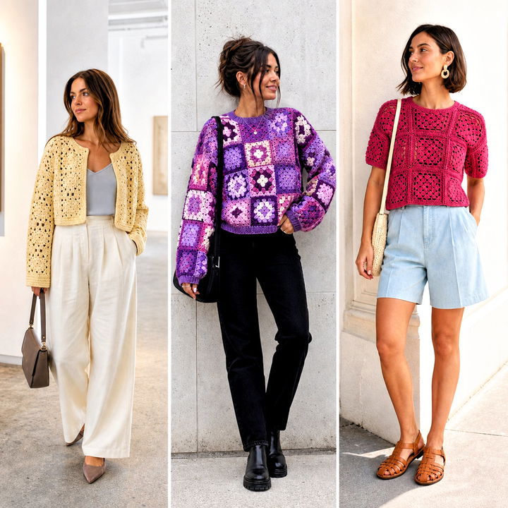 25 Crochet Granny Jumper Outfit Ideas for Cozy Retro Style