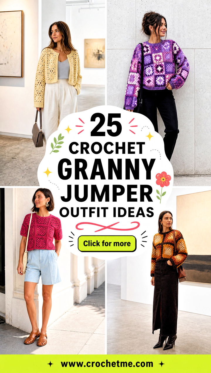 25 Crochet Granny Jumper outfit ideas - 25 Crochet Granny Jumper outfit ideas