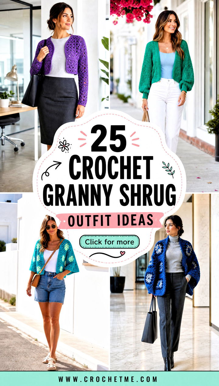 25 Crochet Granny Shrug outfit ideas - 25 Crochet Granny Shrug outfit ideas