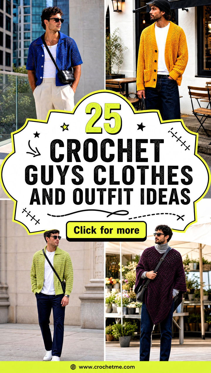 25 Crochet Guys Clothes and outfit ideas - 25 Crochet Guys Clothes and outfit ideas