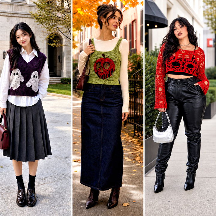 25 Crochet Halloween Clothes and Outfit Ideas: Spooky DIY Looks