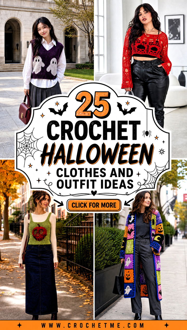 25 Crochet Halloween Clothes and outfit ideas - 25 Crochet Halloween Clothes and outfit ideas