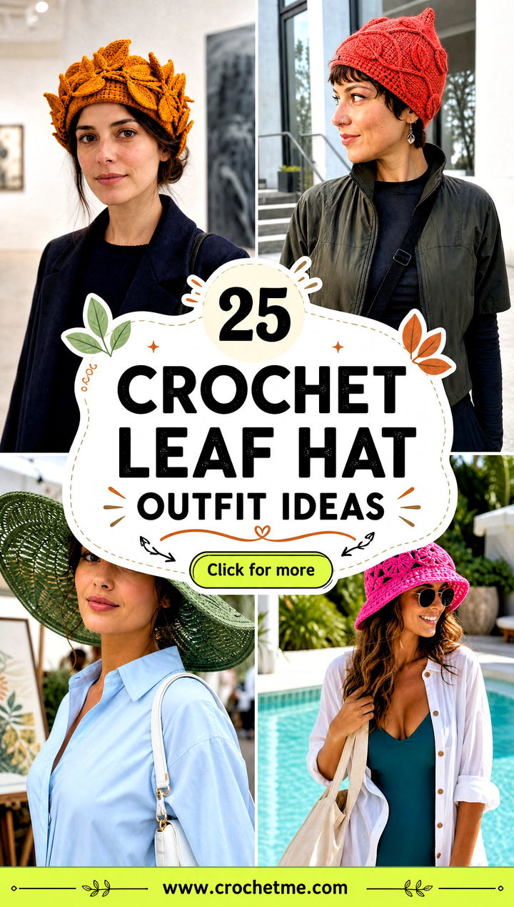 25 Crochet Leaf Hat outfit ideas - 25 Crochet Leaf Hat outfit ideas