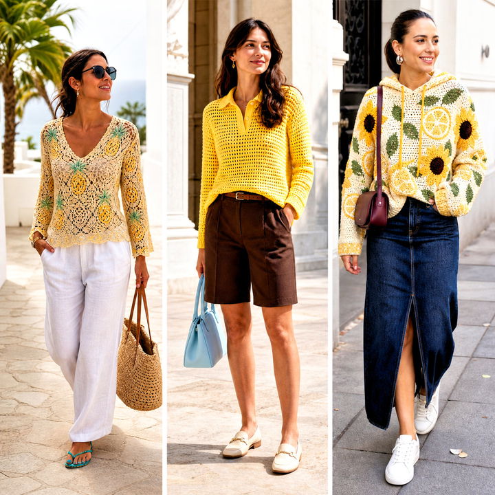 25 Crochet Lemon Sweater Outfit Ideas for Fresh Summer Style