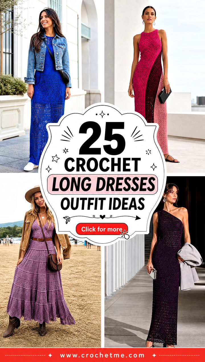 25 Crochet Long Dresses outfit ideas - 25 Crochet Long Dresses outfit ideas