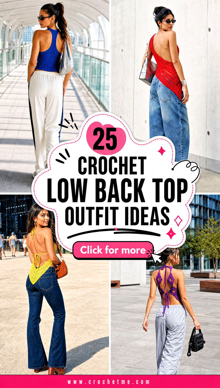 25 Crochet Low Back Top outfit ideas - 25 Crochet Low Back Top outfit ideas