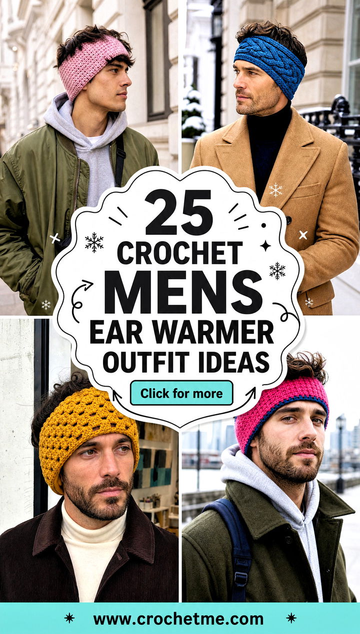 25 Crochet Mens Ear Warmer outfit ideas - 25 Crochet Mens Ear Warmer outfit ideas