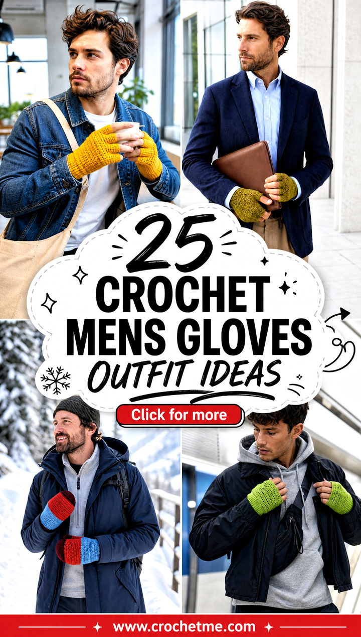 25 Crochet Mens Gloves outfit ideas - 25 Crochet Mens Gloves outfit ideas