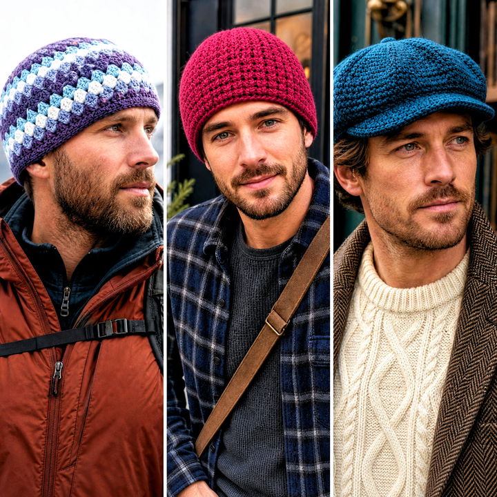 25 Crochet Men’s Winter Hat Outfit Ideas for Cold, Stylish Days