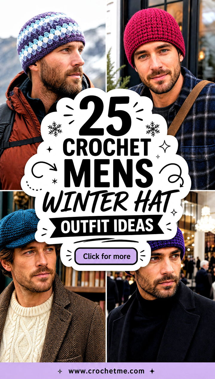 25 Crochet Mens Winter Hat outfit ideas - 25 Crochet Mens Winter Hat outfit ideas