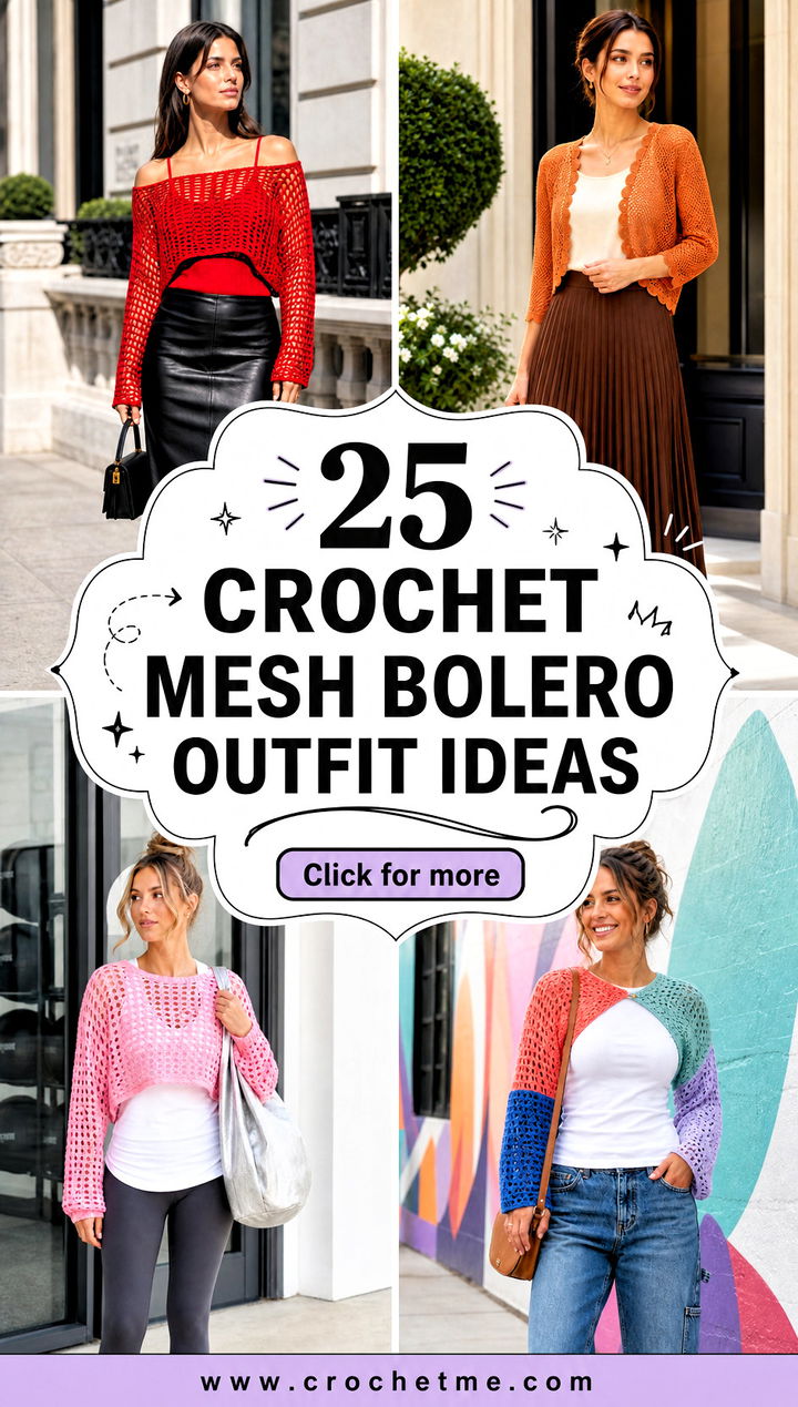 25 Crochet Mesh Bolero outfit ideas - 25 Crochet Mesh Bolero outfit ideas