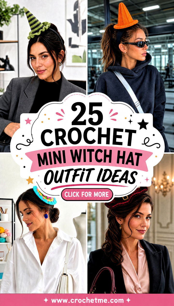25 Crochet Mini Witch Hat outfit ideas - 25 Crochet Mini Witch Hat outfit ideas