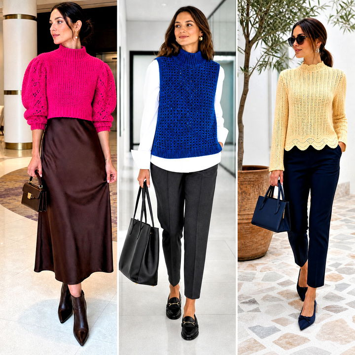 25 Crochet Mock Neck Sweater Outfit Ideas for Chic Layers