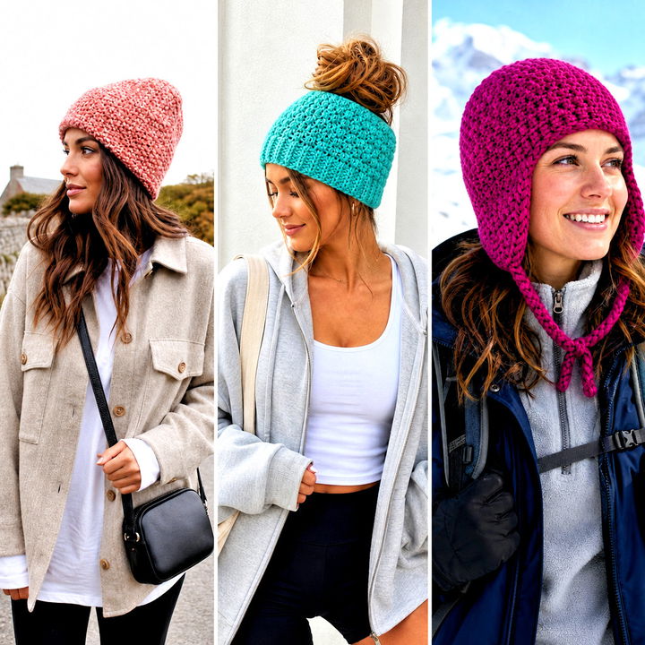 25 Crochet Moss Stitch Hat Outfit Ideas for Cozy Style